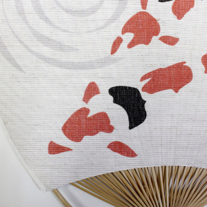 Japanese Uchiwa Fan / Ramie / Koi Fish / W28xH40cm