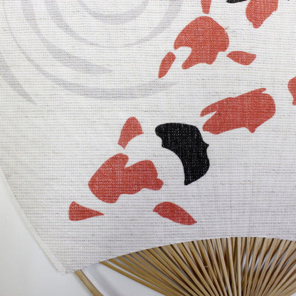 Japanese Uchiwa Fan / Ramie / Koi Fish / W28xH40cm
