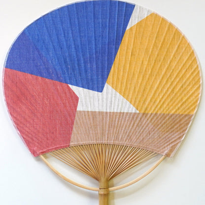 Japanese Uchiwa Fan / Ramie / Shikisai / W28xH40cm