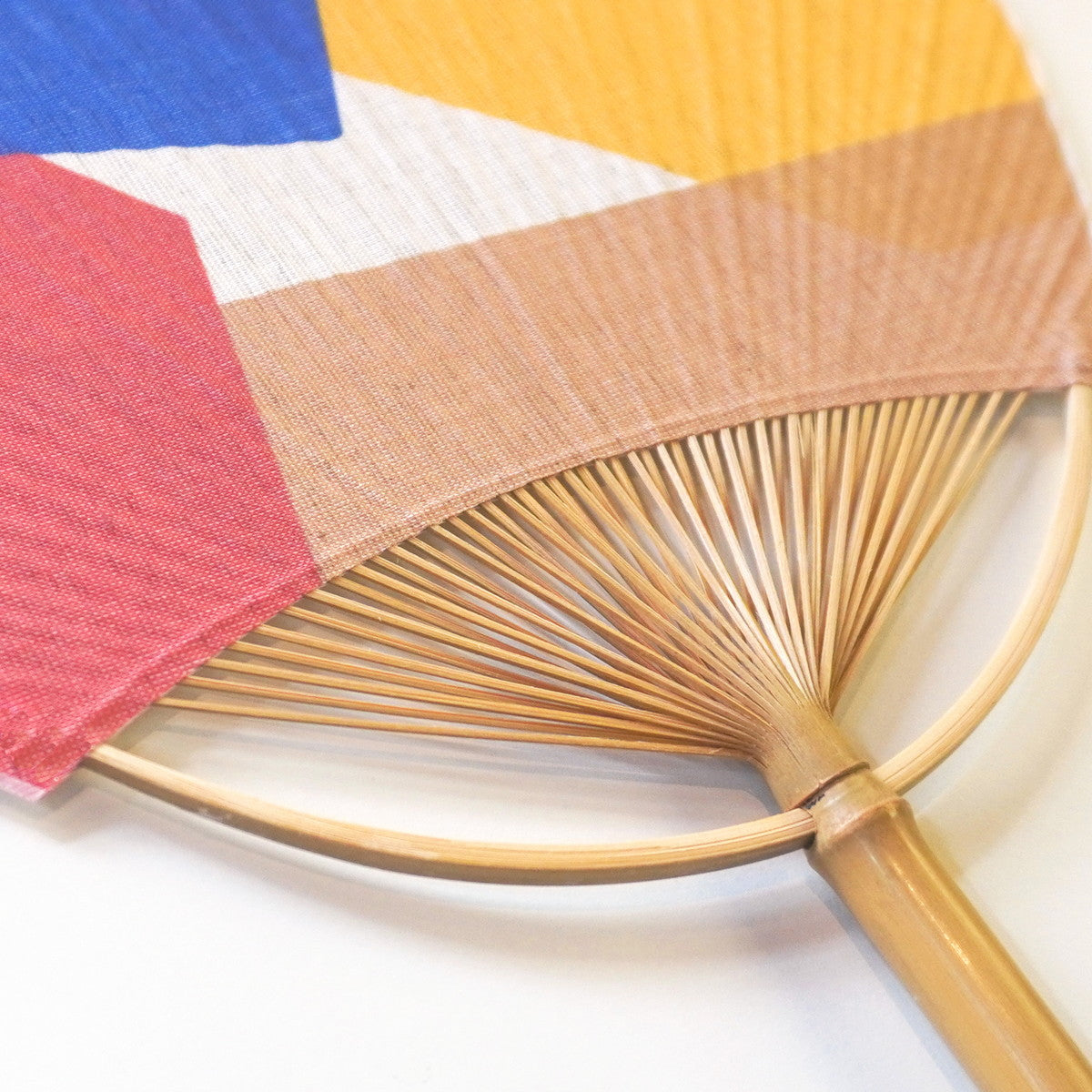 Japanese Uchiwa Fan / Ramie / Shikisai / W28xH40cm