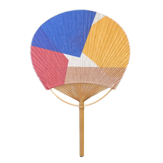 Japanese Uchiwa Fan / Ramie / Shikisai / W28xH40cm