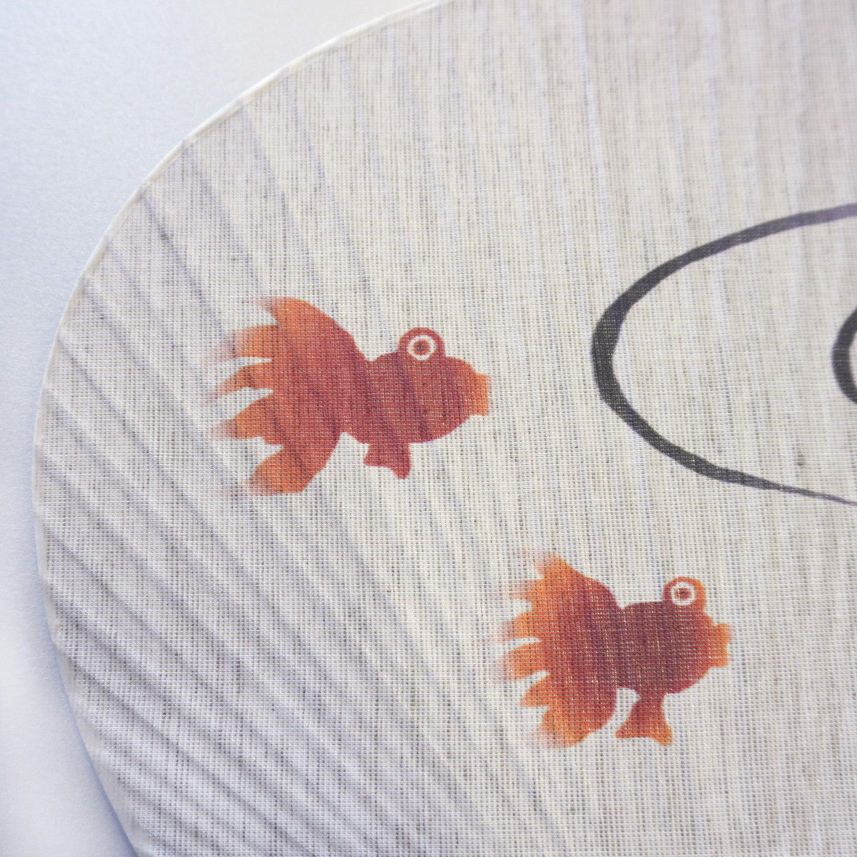 Japanese Uchiwa Fan / Ramie / Goldfish / W28xH40cm