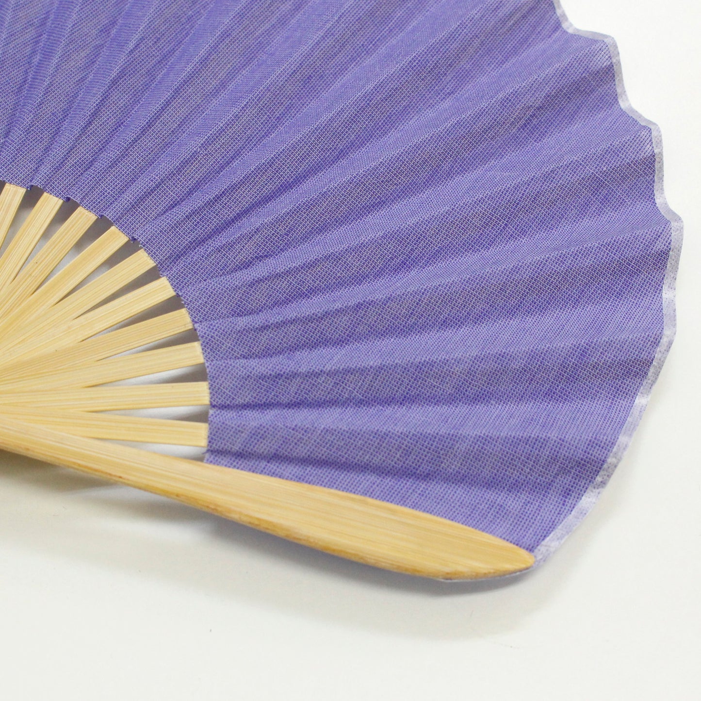Shell-Shaped Folding Fan / Lavender / Plain
