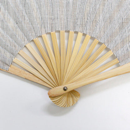 Shell-Shaped Folding Fan / Kinari / Stripe