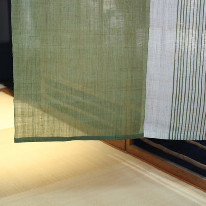Japanese Curtain (Noren) / Ramie / 13 Lines / Green / W84xH150cm