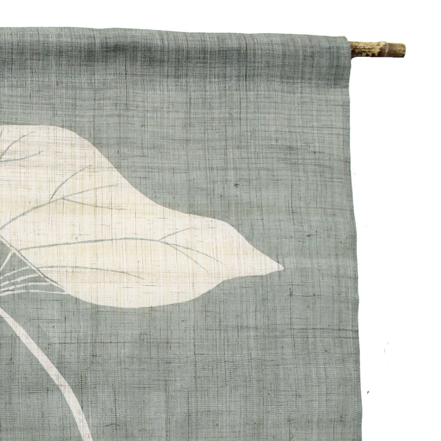 Japanese Curtain (Noren) / Ramie / Frog /  Grayish-green / W84xH120cm