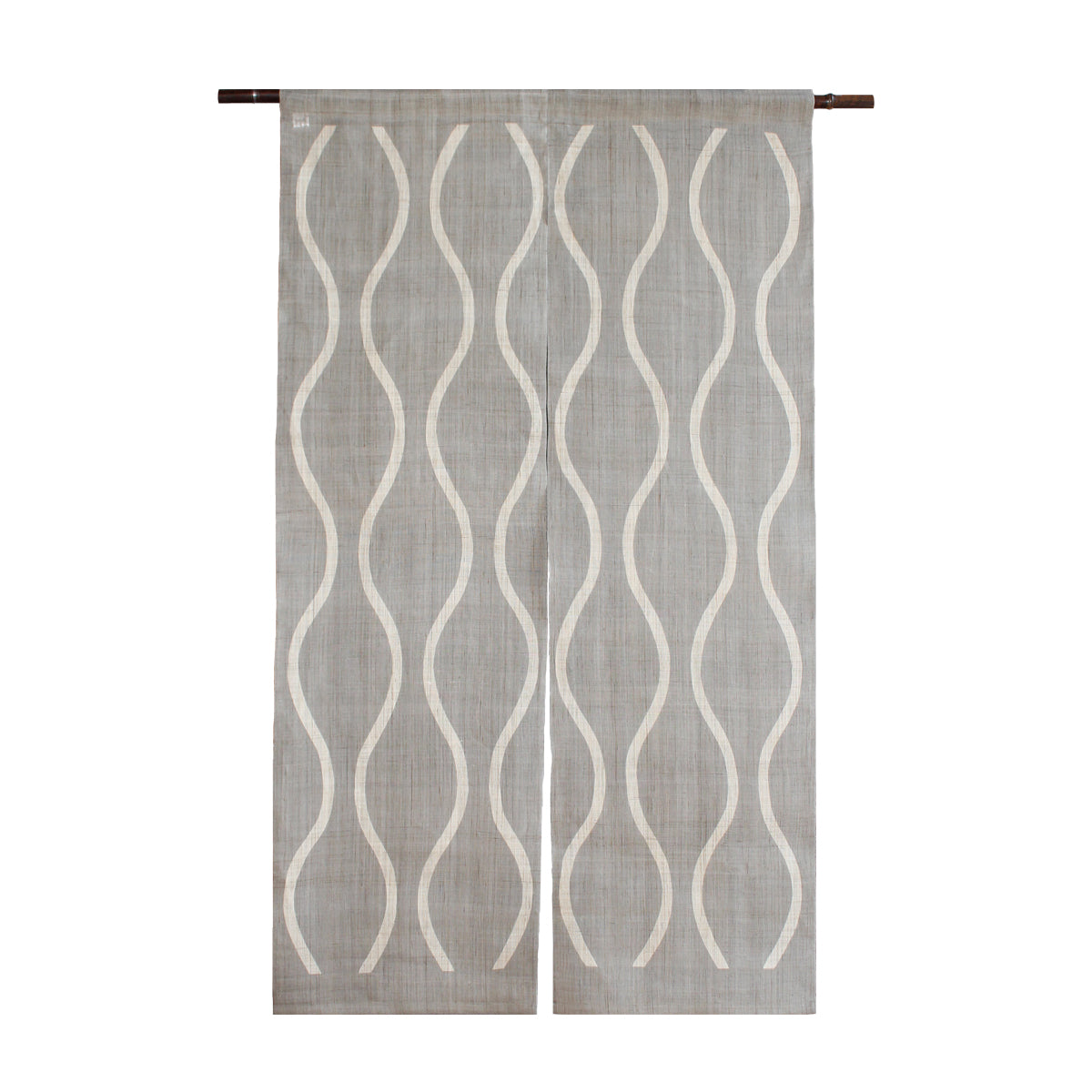 Japanese Curtain (Noren) / Ramie / Tatewaku / Grey / W84xH150cm