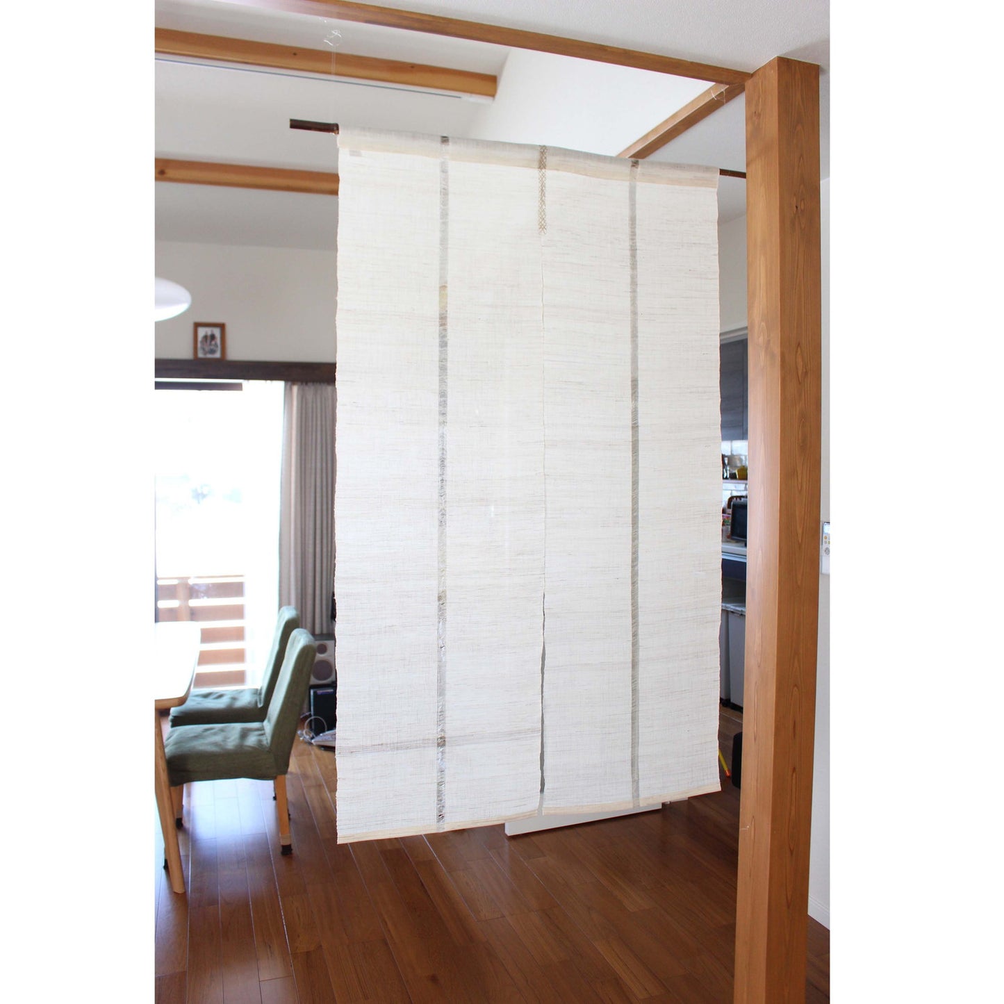 Japanese Curtain (Noren) / Ramie / IONO-Woven / Plain White / W90xH150cm