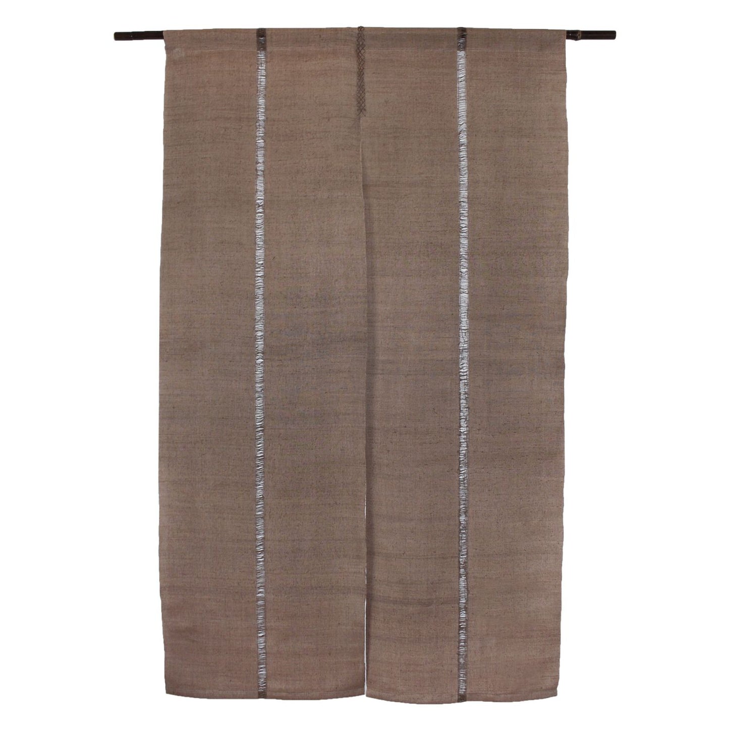 Japanese Curtain (Noren) / Ramie / IONO-Woven/ Plain Brown / W90xH150cm