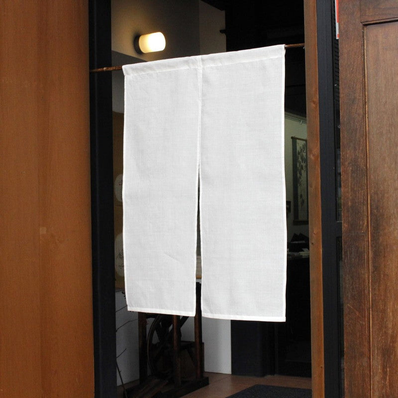 Japanese Curtain (Noren) / Ramie / Wafu-woven / Plain White  / Various sizes