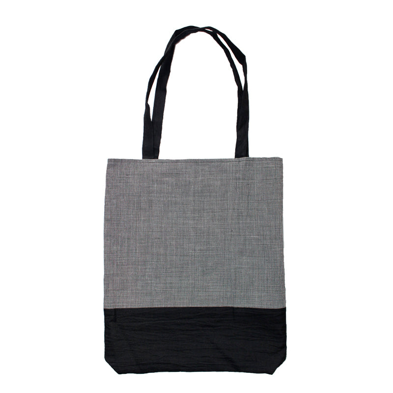 Chijimi Folding Bag / Houndstooth / Black / Eco Bag
