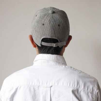 Chijimi Cap (unisex) / Houndstooth / Ramie / Made in Japan