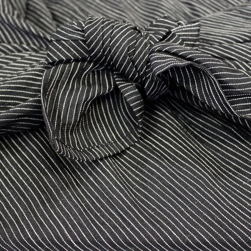 Chijimi Wrapping Cloth (Furoshiki) / Stripe Black