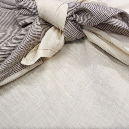 Chijimi Wrapping Cloth (Furoshiki) / StripeBeige+LightBeige