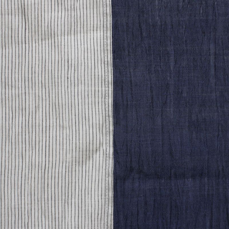 Chijimi Wrapping Cloth (Furoshiki) / StripeGray+Navy